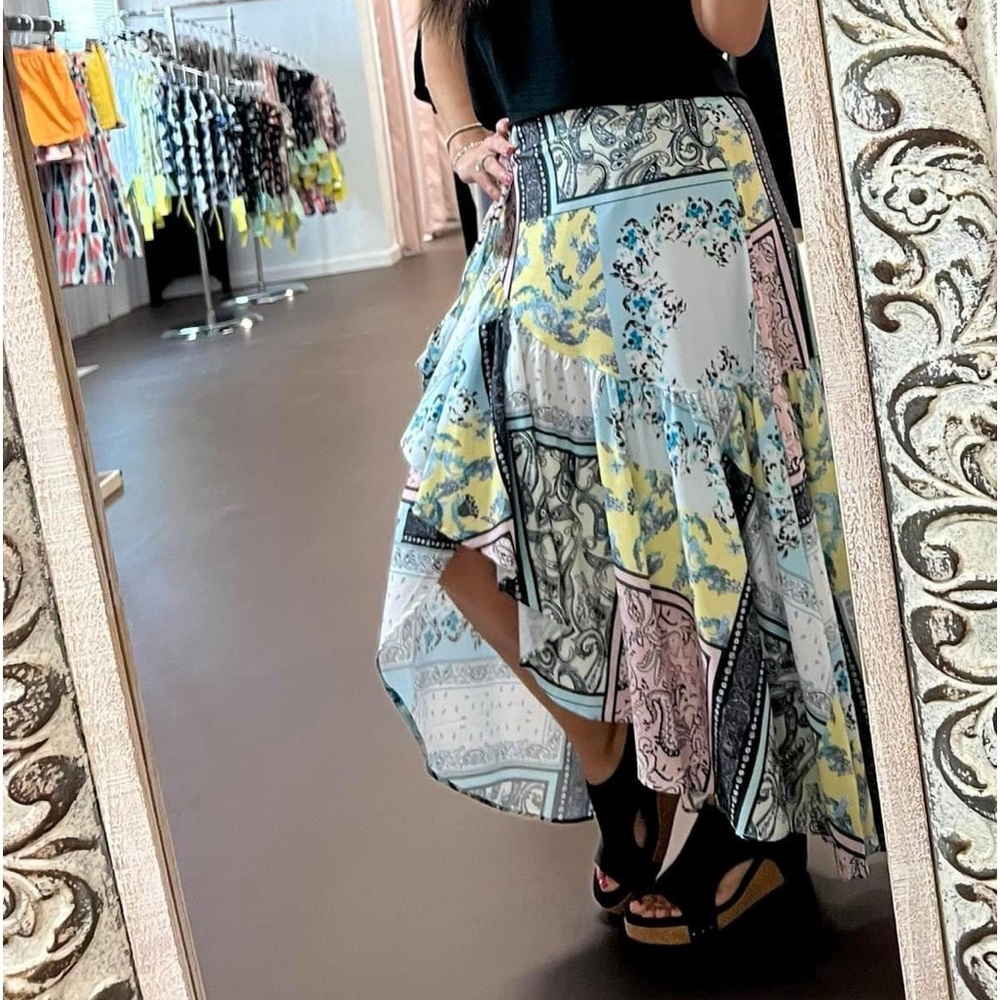 Karry Multi Color Wrap Skirt